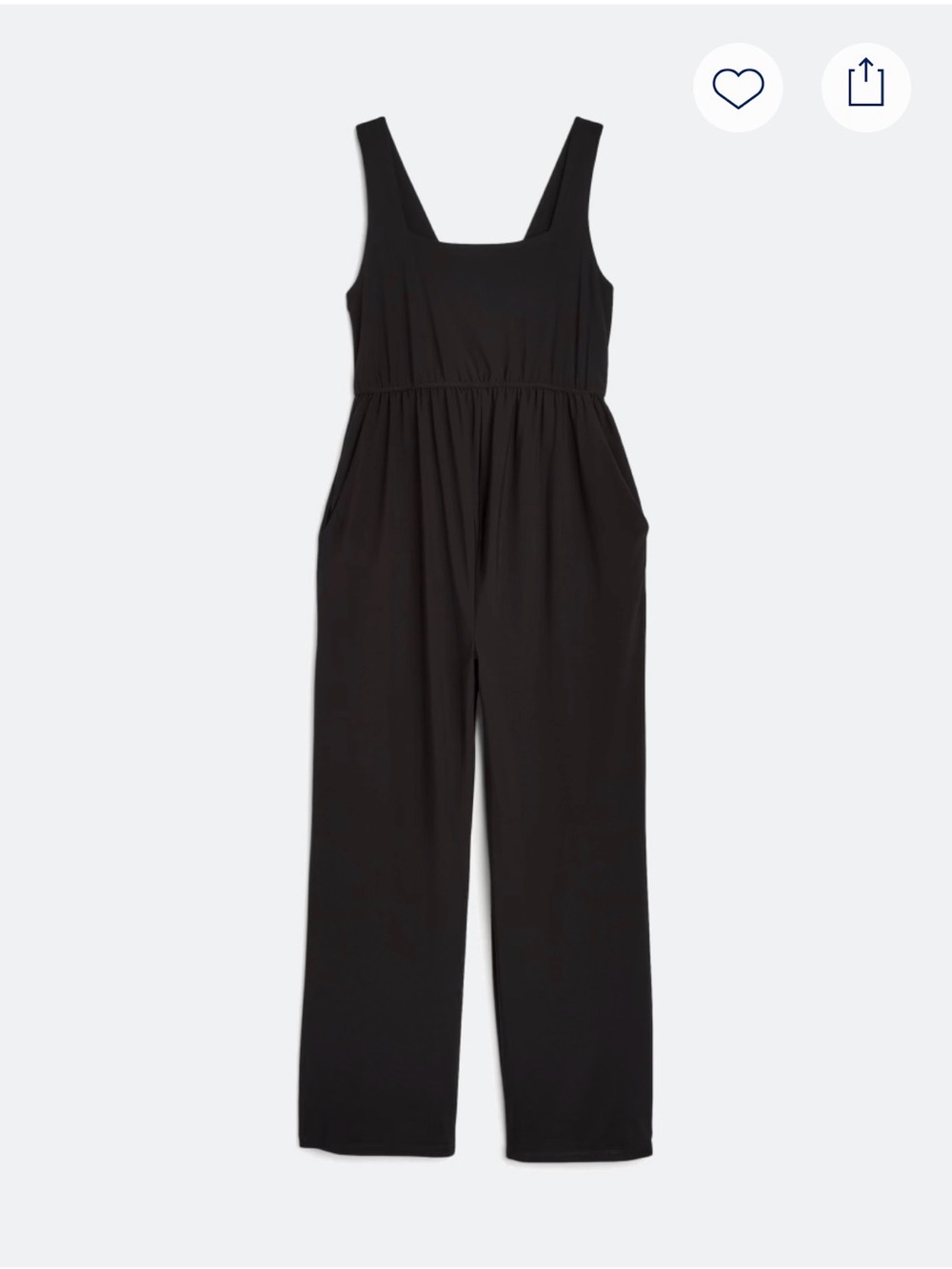 Black Wide-Leg Sleeveless Maternity Jumpsuit